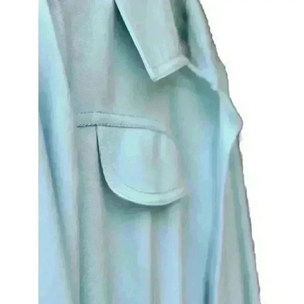 Vintage Lanson Women’s Size S/M Trench Coat Light Blue Vintage